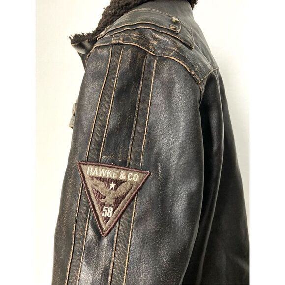 Hawke & Co. Toddler Boys 5 Faux Leather Aviator Jacket - Picture 6 of 11
